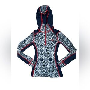 ‼️SOLD‼️Kari Traa Fairisle quarter zip wool base layer